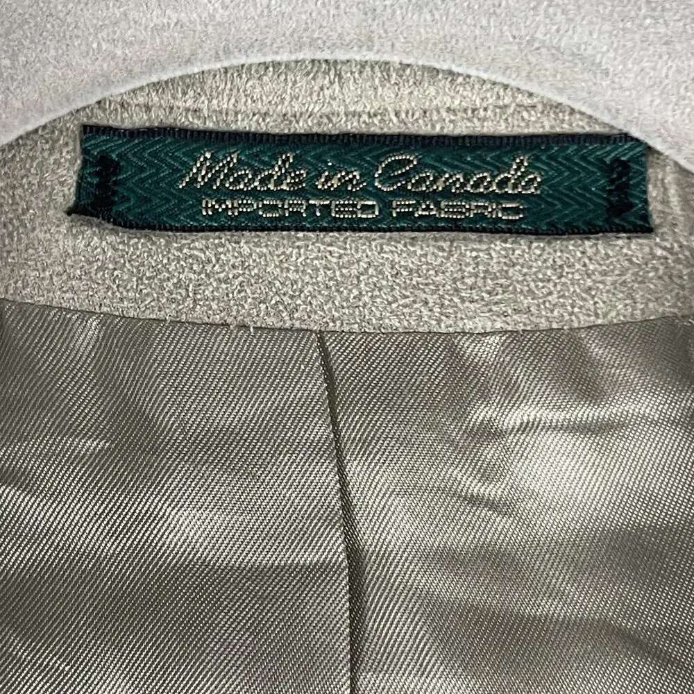 Vintage Ralph Ralph Lauren Faux Suede Blazer‎ Sport Coat Men 44R Beige 2 Button